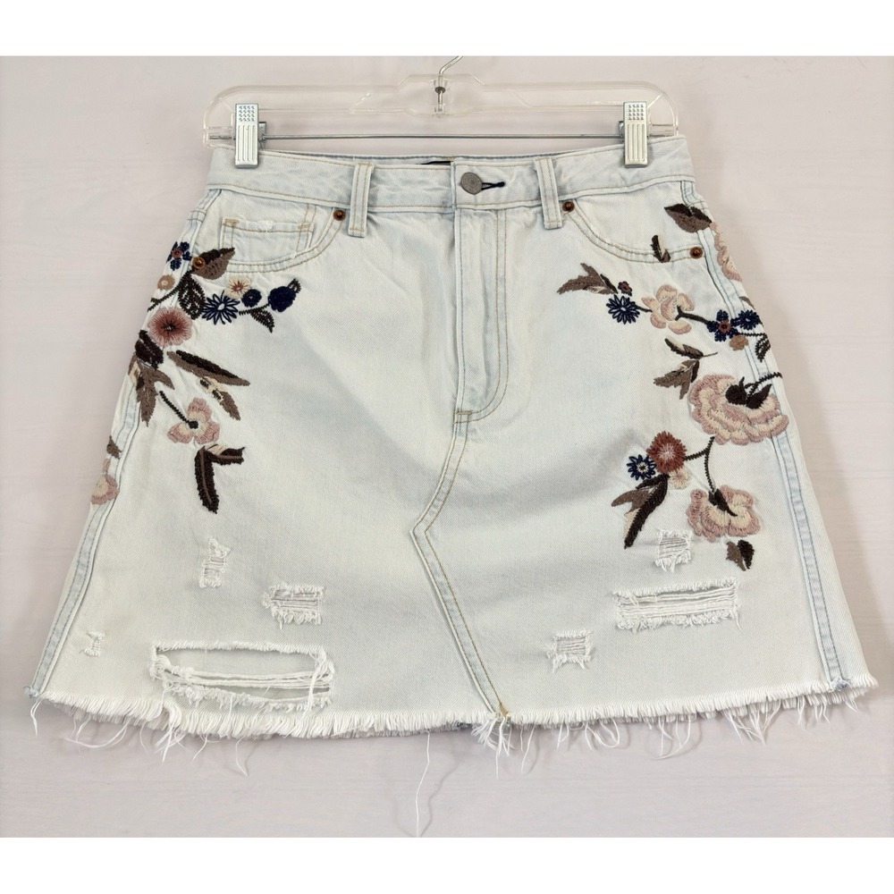 abercrombie & fitch zoe natural rise vintage a-line‎ skirt Embroidered size 4